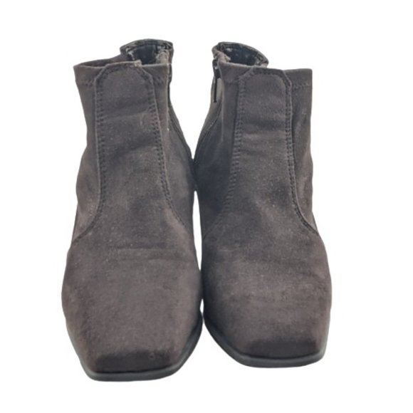 Franco Sarto Millie Brown Suede Ankle Heeled Boots Size 6 - Picture 2 of 12